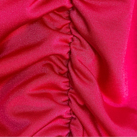 Fuchsia Ruched Mini Dress Size Small NWT - Picture 14 of 17